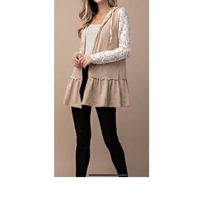 Hooded Jacket with Lace